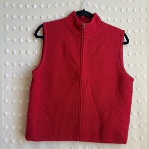 NWT Woolrich Women’s Winola 100% Wool Zip Up Vest Sz MP Red‎